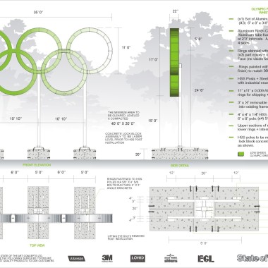 Olympic Rings - Biathlon Engineered Drawing