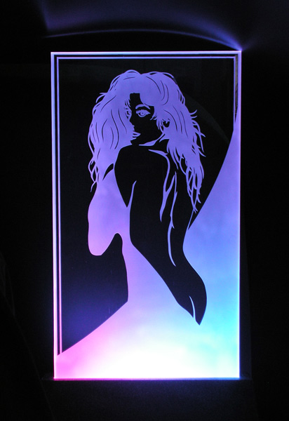 Neon Silhouette of Woman